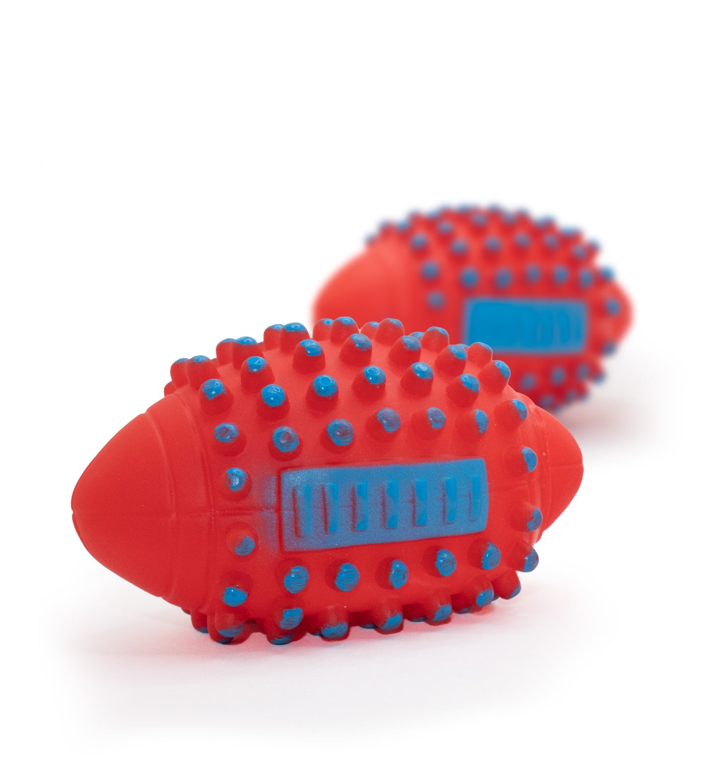 Vinyl Spiked Football Dog Toy with Squeaker