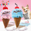 Ice Cream Shape Chew Toys for Pets, Plush Toys, Squeaky