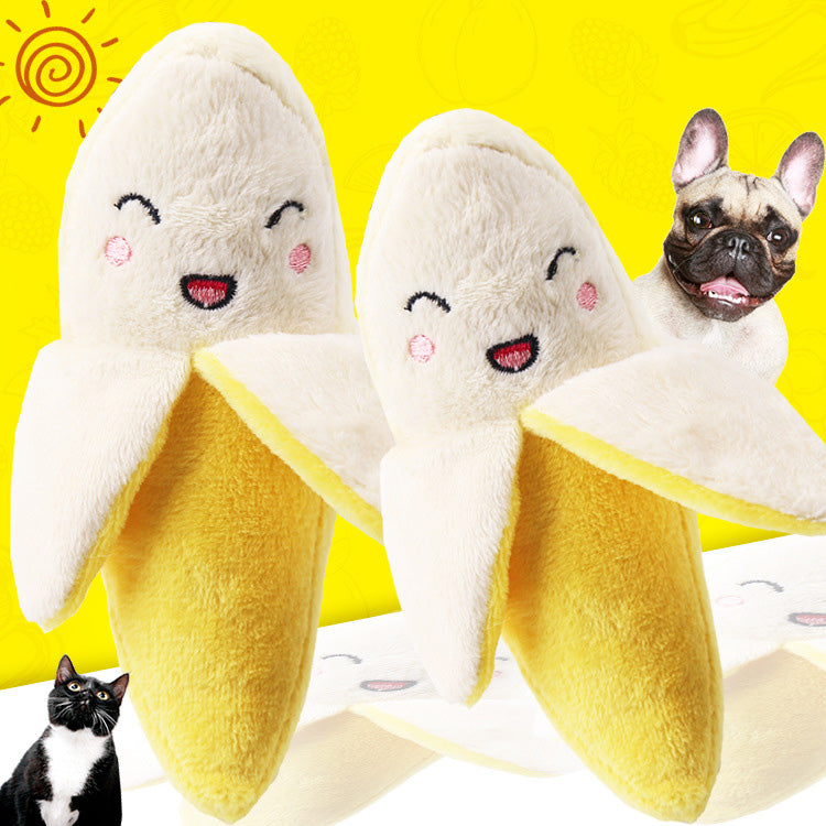 Banana Squeaky Plush Toys