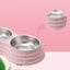 Pet Bowls Stainless Steel Dog Pet Bowl Water and Food Bowls Attached