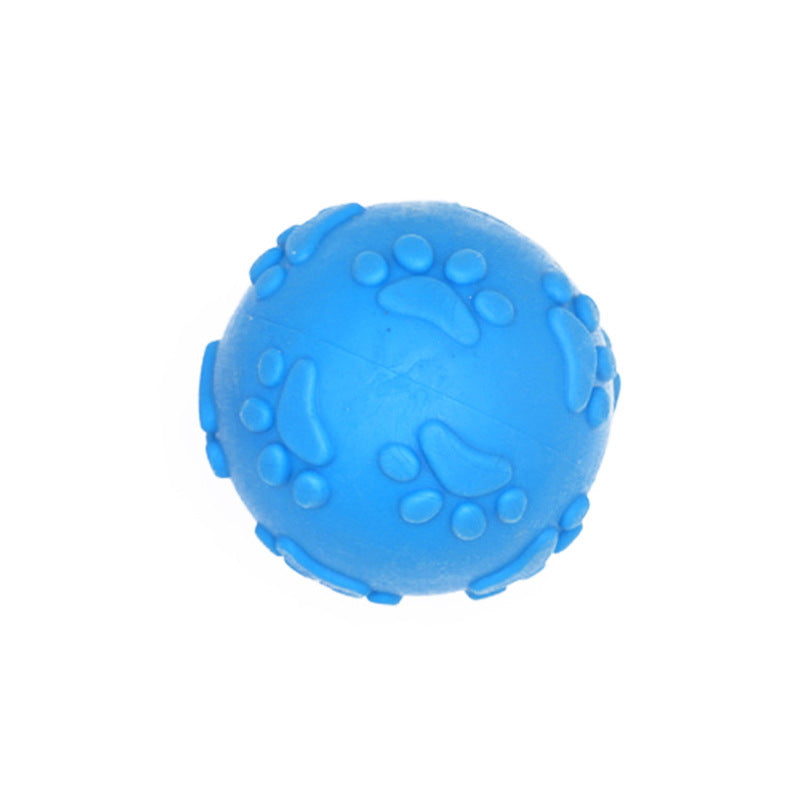 Paw Print Squeaky Ball