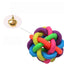 Colorful Rubber Round Woven Ball with Bell