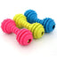 Dumbbell Design, Sound Toy with Jingle Bell, Tough Durable Teeth-Cleaning Rubber Interactive Toys