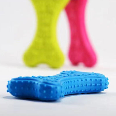 Chew Toy, Rubber Dental Teeth Chew Bone Play Training Fun Toys