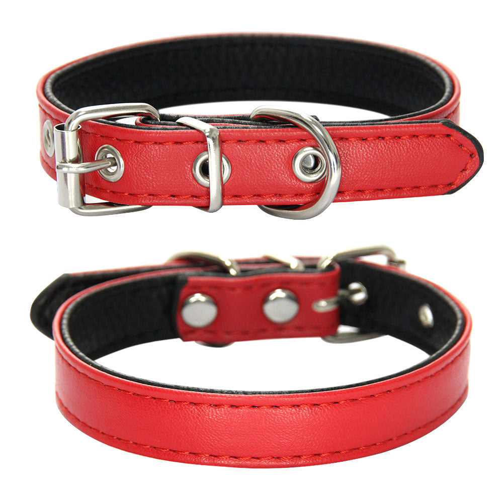 Classic Padded Leather Pet Collar