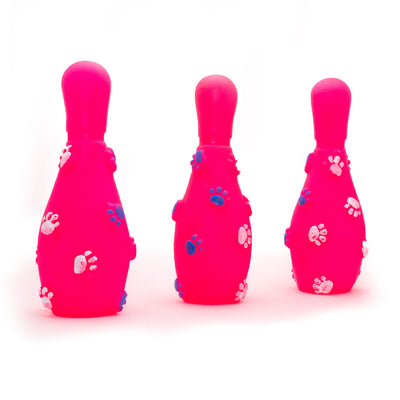 Rubber Bowling Pin Toy (3 Pcs in the package)