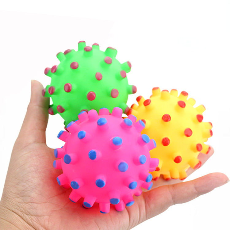Rubber Balls Squeaky Dog Toys for Small and Medium Pet Breeds (2 Pcs in the package) Mix colors