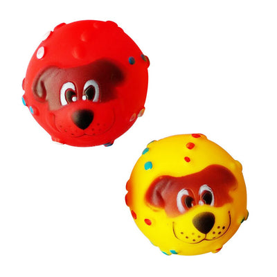 Cute dog face ball design, Pet Sound Ball Toy