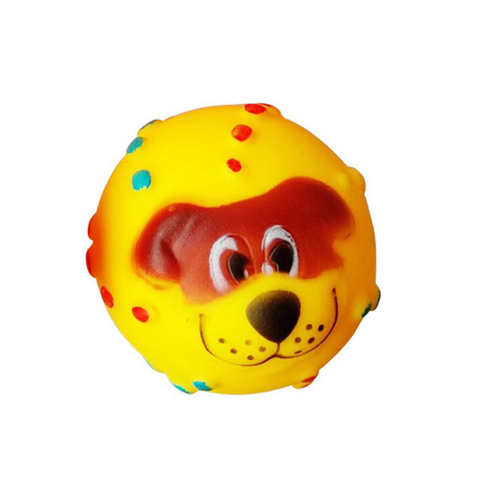 Cute dog face ball design, Pet Sound Ball Toy