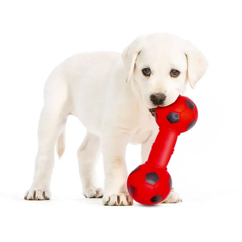 Dumbbell Design Dog Toy with Squeaker (2 Pcs in the package)